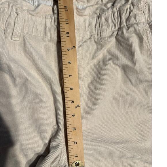 American Eagle Super High-Waisted Corduroy Paperbag Barrel Pants 16 Short Beige - Picture 7 of 11